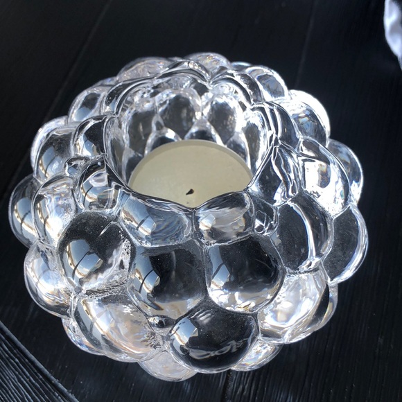 Orrefors crystal raspberry single votive. …